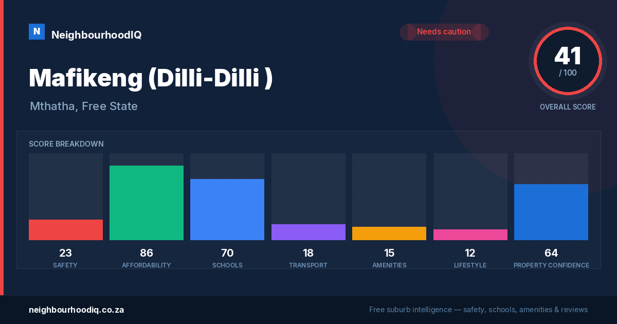 Mafikeng (Dilli-Dilli ) report card