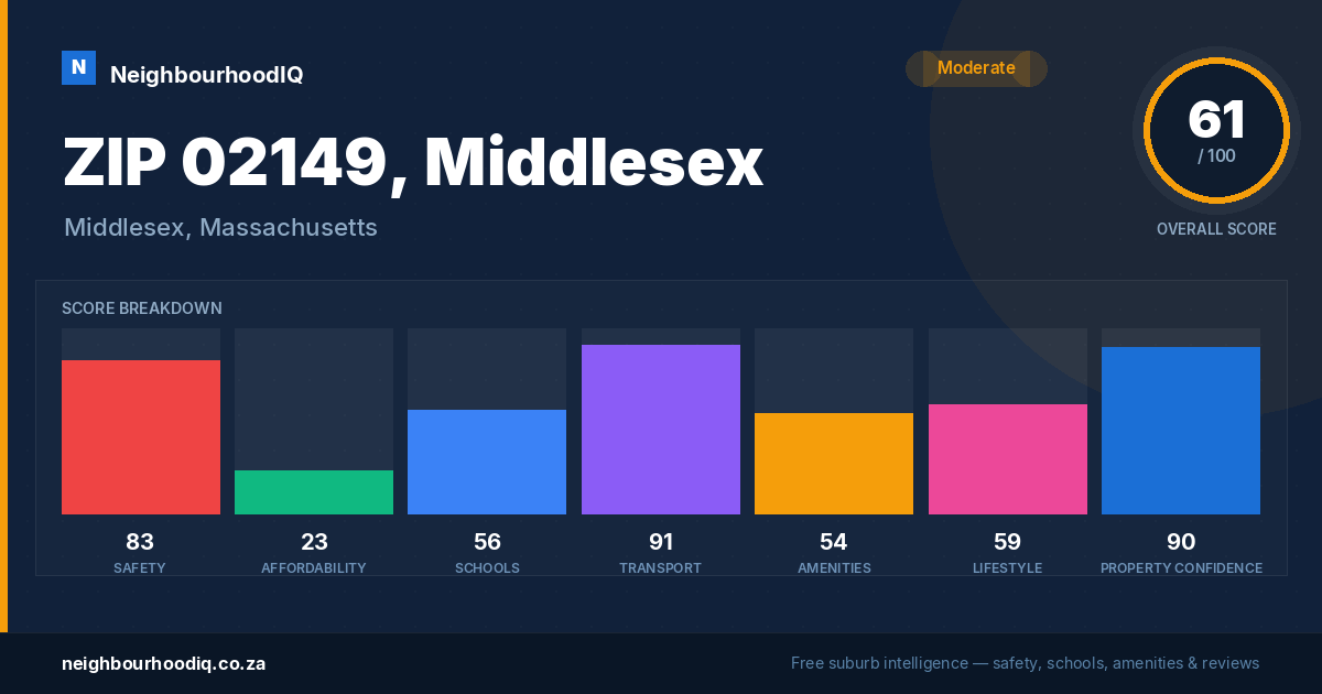 ZIP 02149, Middlesex report card