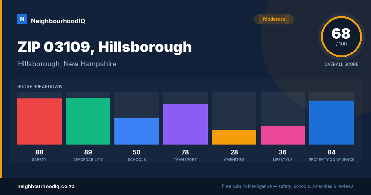 ZIP 03109, Hillsborough report card