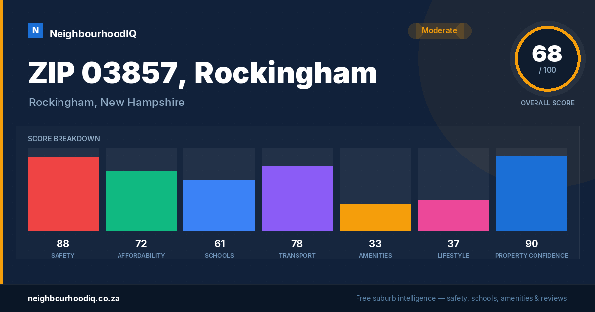ZIP 03857, Rockingham report card