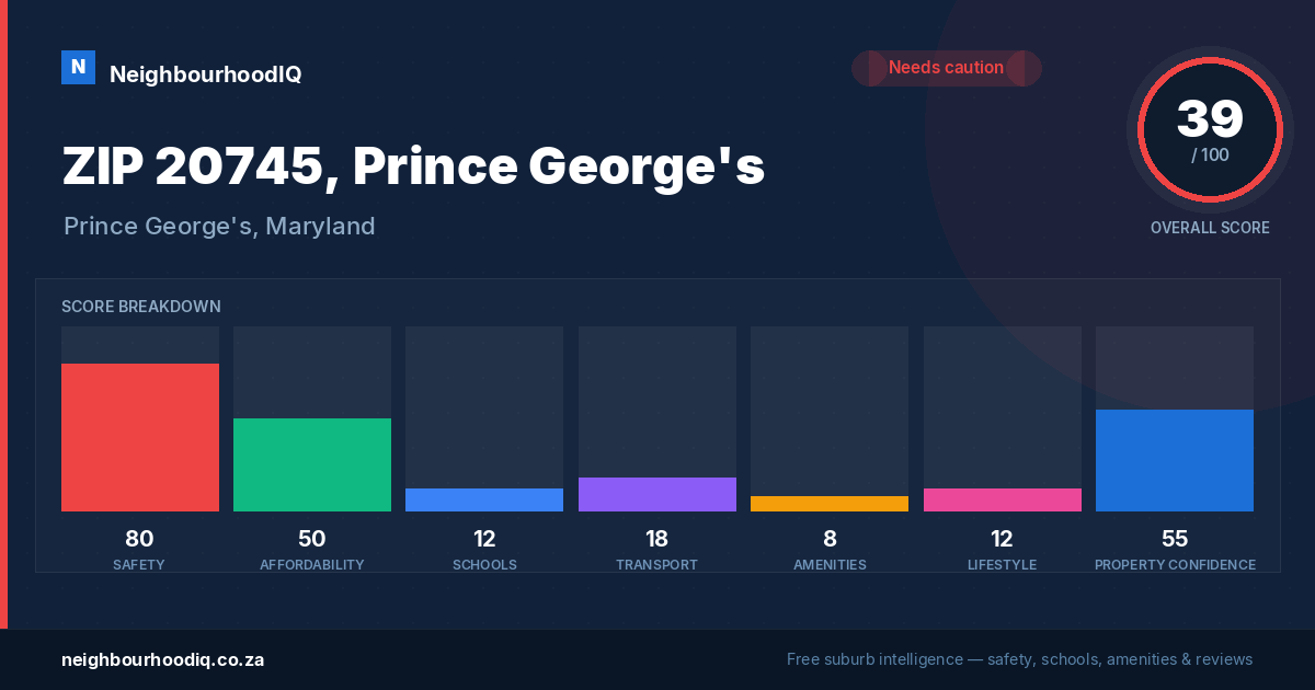 ZIP 20745, Prince George's report card
