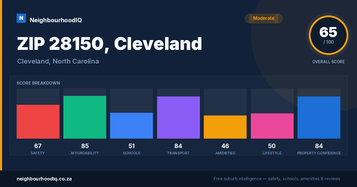ZIP 28150, Cleveland report card