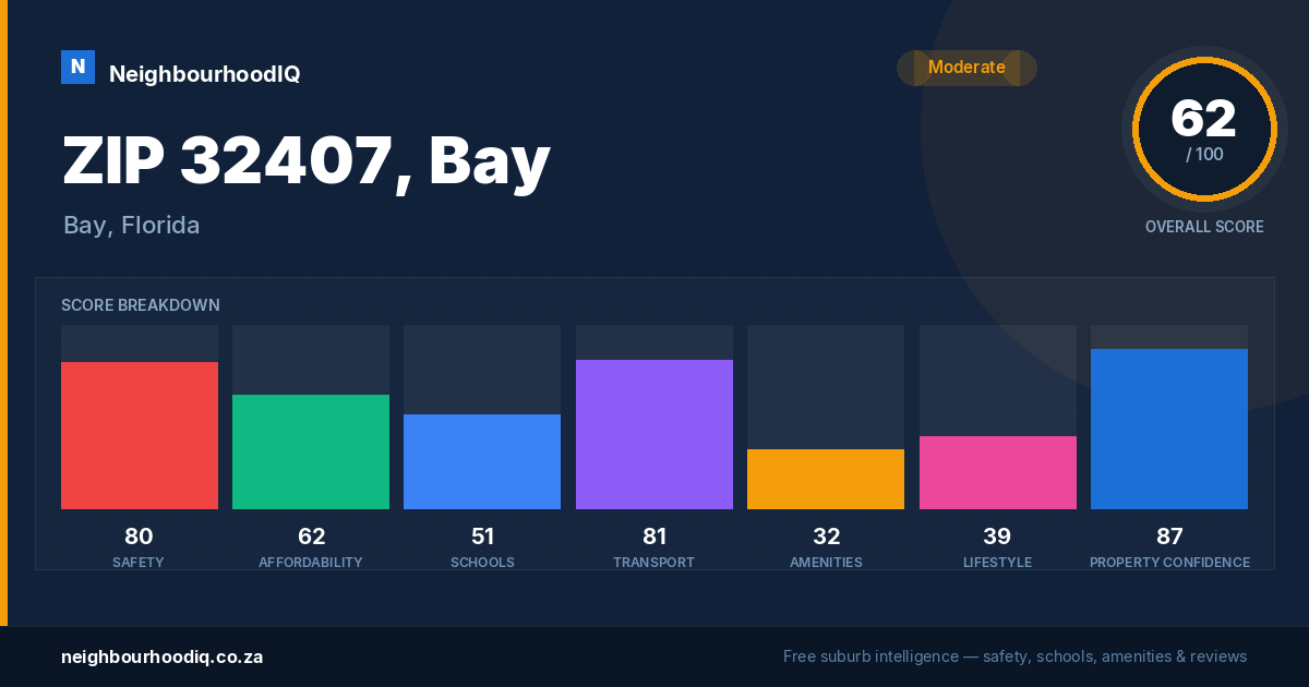 ZIP 32407, Bay report card