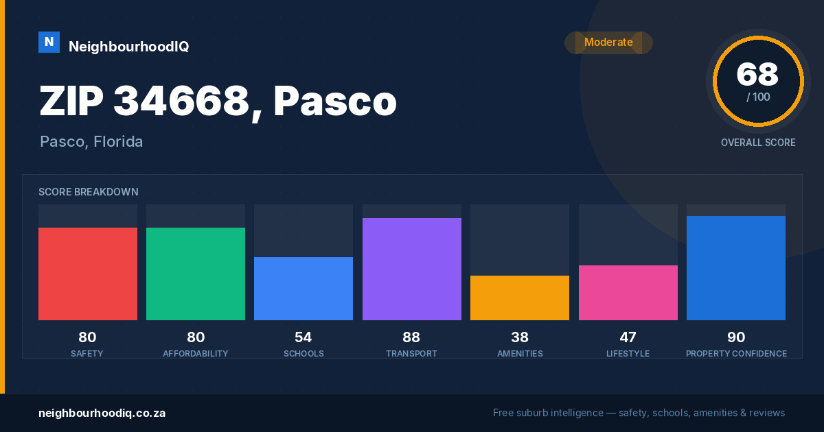ZIP 34668, Pasco report card