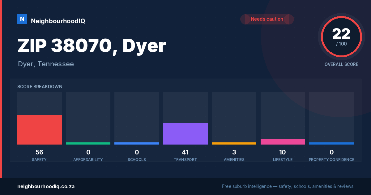 ZIP 38070, Dyer report card