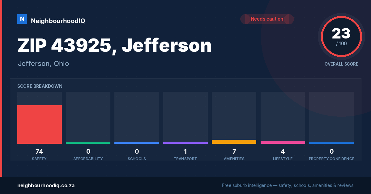 ZIP 43925, Jefferson report card