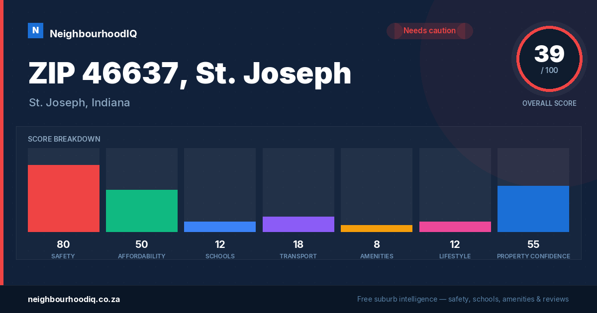 ZIP 46637, St. Joseph report card