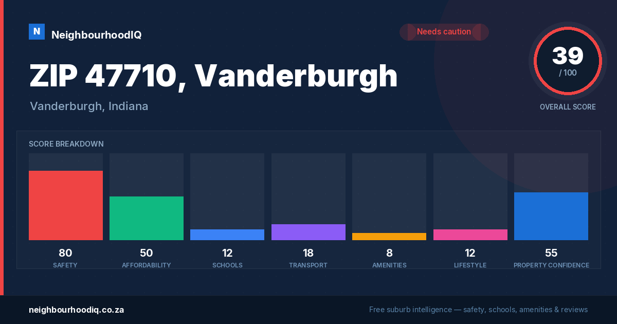 ZIP 47710, Vanderburgh report card