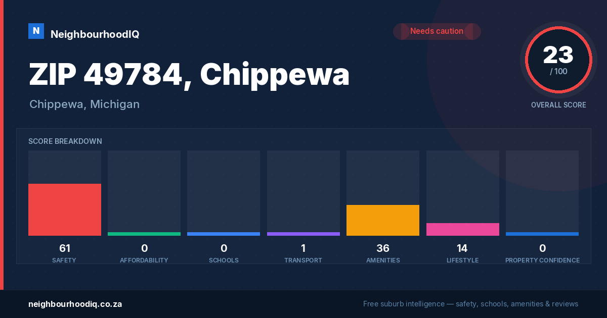 ZIP 49784, Chippewa report card