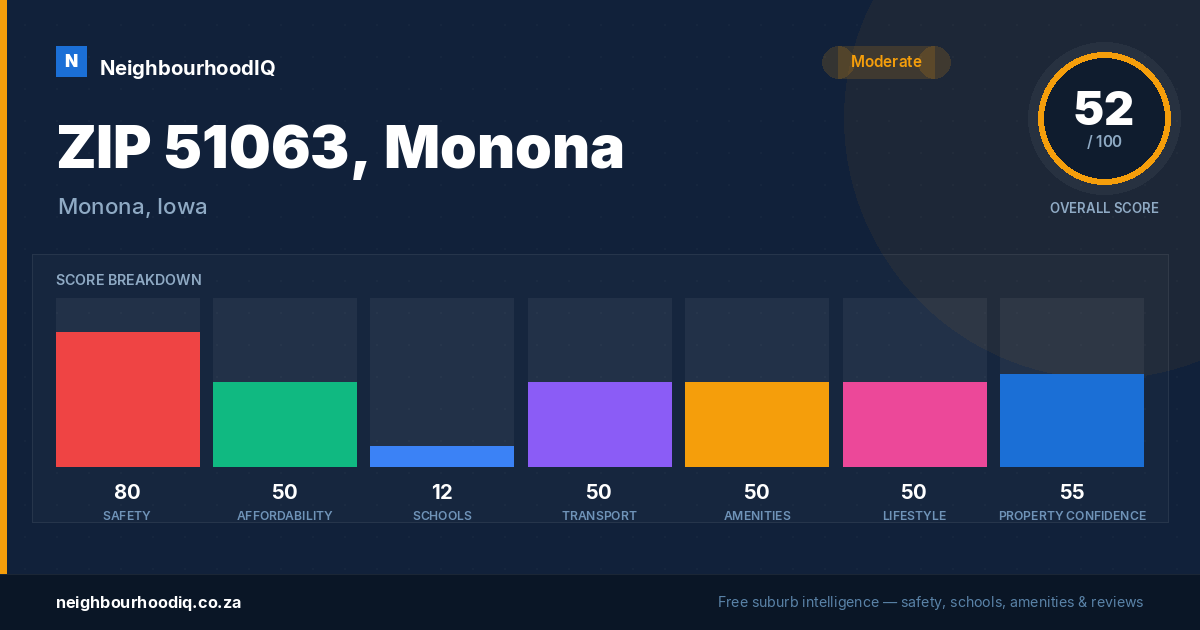 ZIP 51063, Monona report card