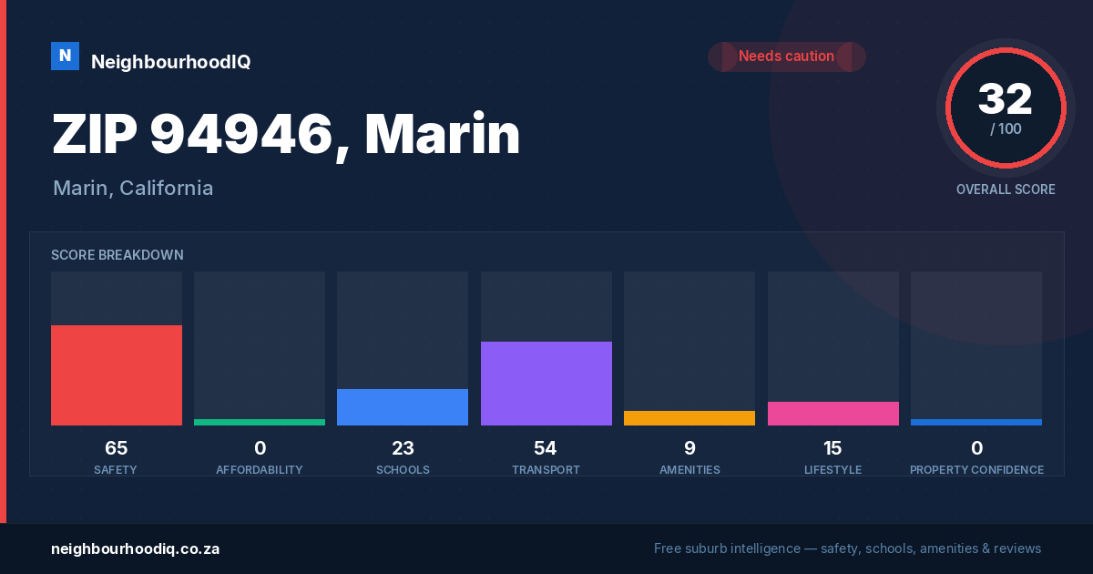 ZIP 94946, Marin report card